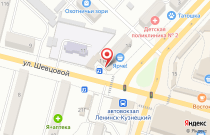 МТС на улице Шевцовой на карте