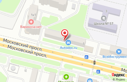 Магазин автозапчастей Автодок на Московском проспекте на карте