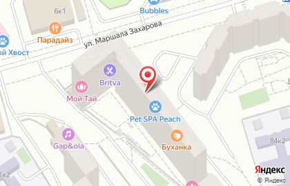 Пекарня-кулинария Малина на улице Маршала Захарова на карте