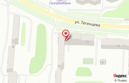 Туристическое агентство Банк горящих туров на улице Тегенцева на карте