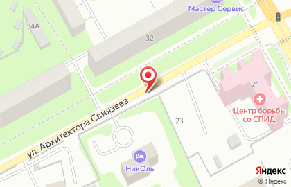 Магазин-шинсервис Еврошина на улице Архитектора Свиязева на карте