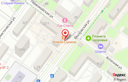 Банкомат Возрождение на Московской улице, 22 в Химках на карте