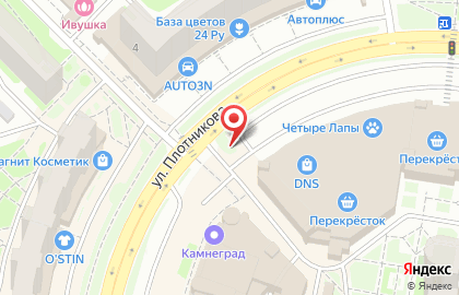 Указатель системы городского ориентирования №6022 по ул.Плотникова, д.4 р на карте