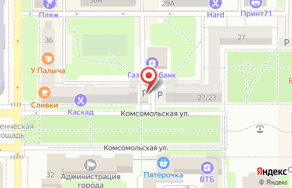 Киоск фастфудной продукции Буржуй на Комсомольской на карте
