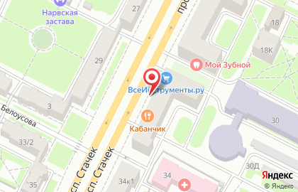 Сеть кафе Кабанчик на проспекте Стачек на карте
