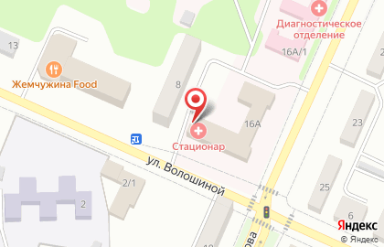 Городская больница №1 на улице Чкалова на карте