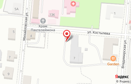 Мастерская по Резке Стекла на улице Костылева на карте