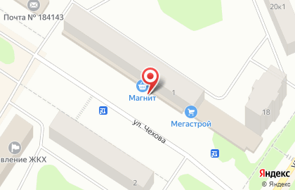 Гипермаркет строительных материалов Мегастрой на улице Чехова на карте