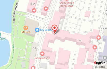Калининградская областная клиническая больница в Ленинградском районе на карте