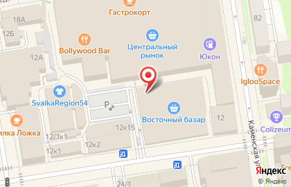 Магазин Зелёный луг в Заельцовском районе на карте