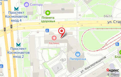 Магазин Продукты на улице Старых Большевиков на карте