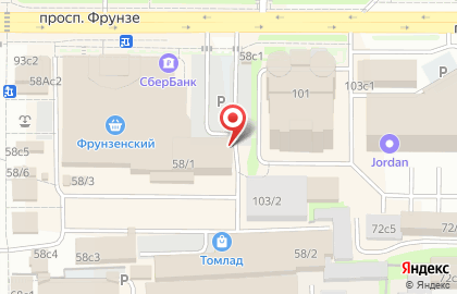 Магазин Фабрика дверей на Комсомольском проспекте на карте