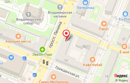 ЗАО Вкз Дагвино на улице Ленина на карте