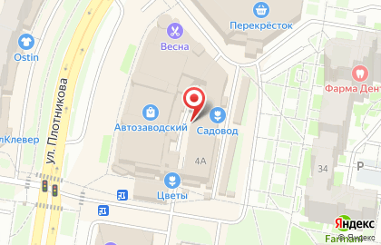 Киоск по продаже хлебобулочных изделий на улице Плотникова на карте