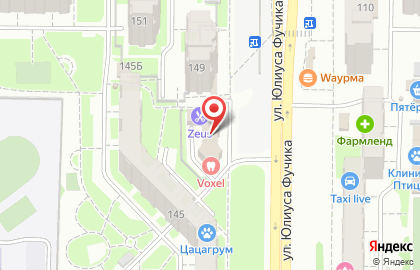 СберБанк на улице Юлиуса Фучика, 145а на карте