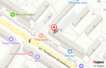 Магазин смешанных товаров в Краснооктябрьском районе на карте