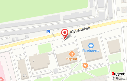Киоск печатной продукции Первая полоса на улице Журавлёва на карте