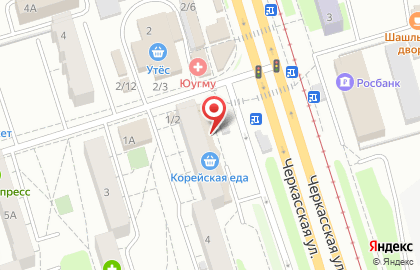 Магазин мясных изделий Уральский богатырь на Черкасской улице на карте
