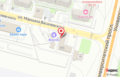 Билборды (6х3 м) от РА Экспресс-Сити на Университетском проспекте на карте