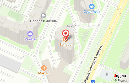 Булочная-пекарня Bonape на метро Площадь Мужества на карте