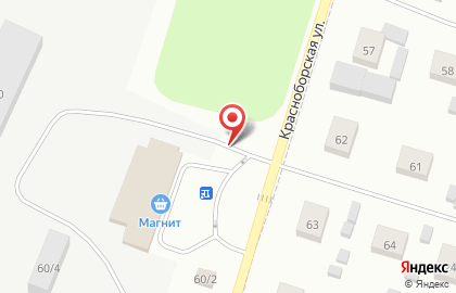 Продовольственный магазин на Красноборской улице на карте