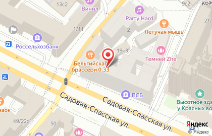 Клиника ЛИНЛАЙН на Садовой-Спасской улице на карте