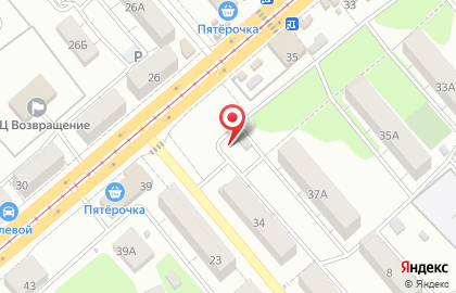 Киоск по продаже фруктов и овощей в Заводском районе на карте