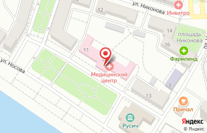 Федеральный научно-клинический центр медицинской радиологии и онкологии Тольяттинская больница филиал №1 на улице Носова на карте
