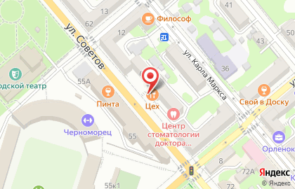 Ресторан Цех в Краснодаре на карте