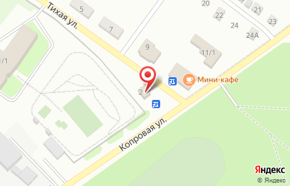 Продуктовый магазин на Тихой улице на карте