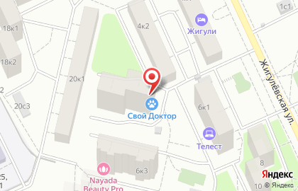Ветеринарная клиника Свой доктор в Кузьминках на карте