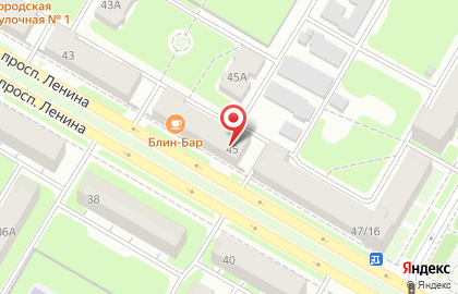 Кафе-бар Блин-бар на проспекте Ленина на карте