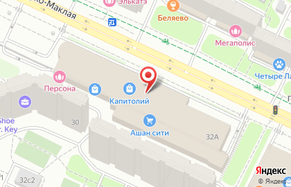 Банкомат СберБанк на улице Миклухо-Маклая, 32а на карте