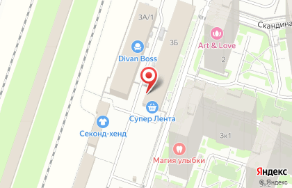 Супермаркет Лента в Санкт-Петербурге на карте