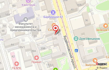 Адвокатский кабинет Мясникова А.Е. на Будённовском проспекте на карте