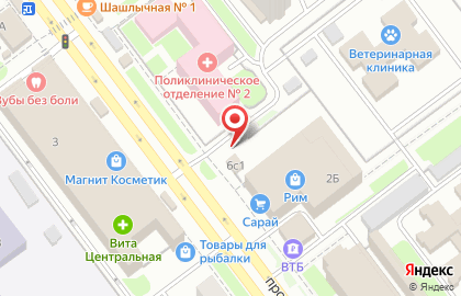 Продовольственный магазин на проспекте Генерала Тюленева на карте