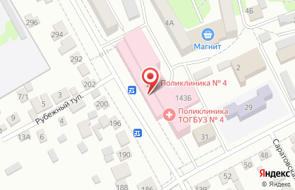 Городская клиническая больница №4 в Тамбове на карте