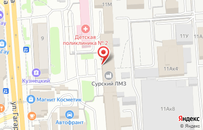 Март на улице Гагарина на карте