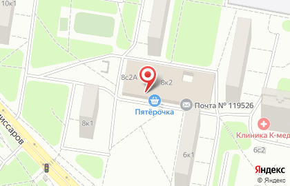 Магазин по продаже фастфудной продукции на улице 26-ти Бакинских Комиссаров на карте