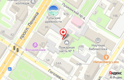 Пожарная часть №1 Отряд ФПС №19 МЧС России по Тульской области на карте