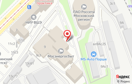 Мосэнергосбыт на Ленинском проспекте на карте