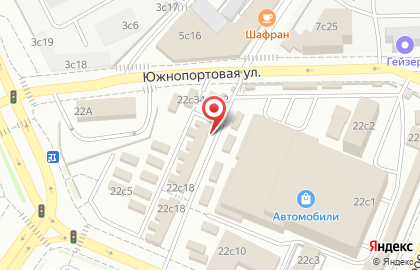 Магазин фастфудной продукции на Южнопортовой улице на карте