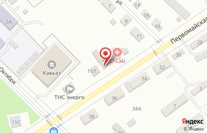 Продовольственный магазин Агрокомплекс Выселковский на Первомайской улице на карте