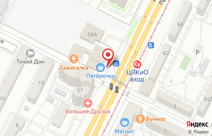 Киоск по продаже цветов в Центральном районе на карте