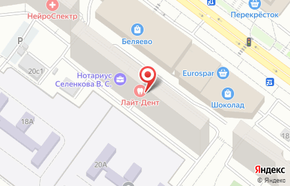 Восстановление данных метро Беляево на карте