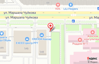 Шиномонтажная мастерская в Ново-Савиновском районе на карте