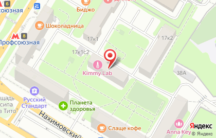 Всероссийское Ордена Трудового Красного Знамени Общество Слепых на метро Профсоюзная на карте