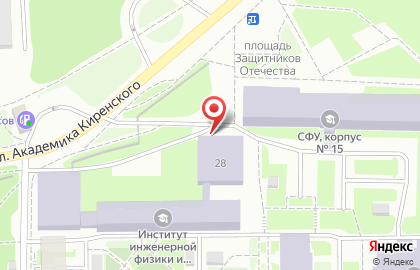 Банкомат Промсвязьбанк на улице Академика Киренского на карте
