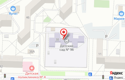Детский сад №96 в Орджоникидзевском районе на карте