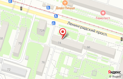 Салон-парикмахерская Рассвет на Ленинградском проспекте на карте